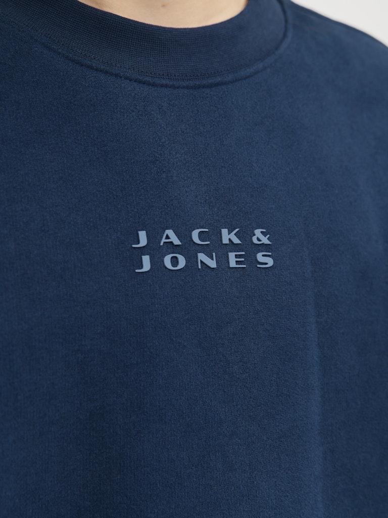 Jcopoint Sweat Badge Crew Neck Bf Jnr - Navy