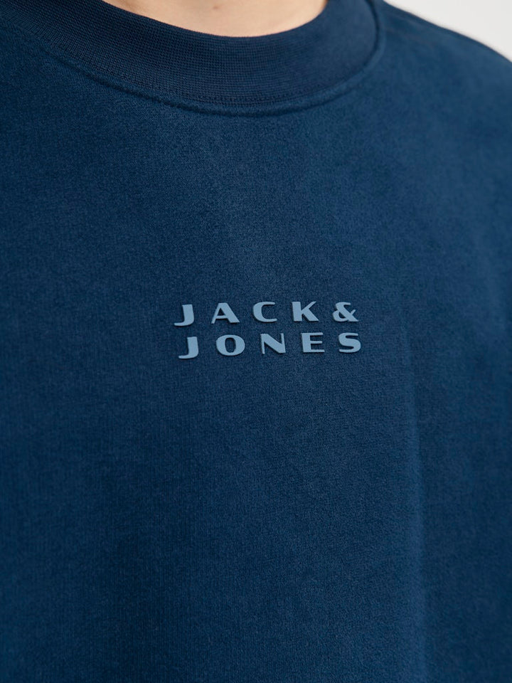 Jcopoint Sweat Badge Crew Neck Bf Jnr - Navy