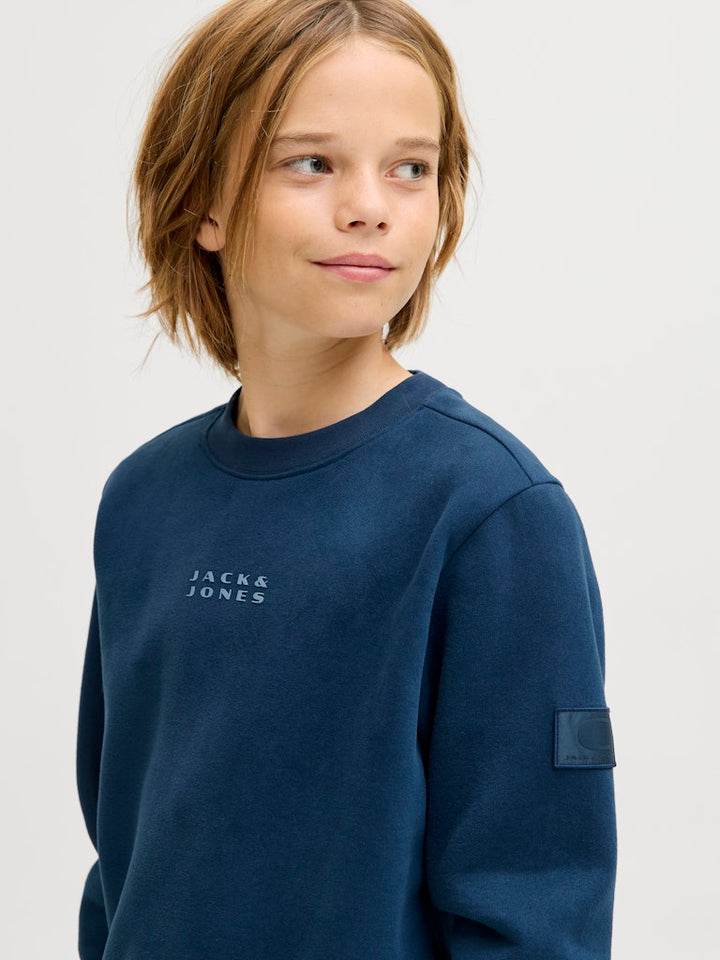 Jcopoint Sweat Badge Crew Neck Bf Jnr - Navy