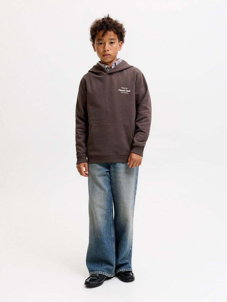 Jornorrebro Typo Back Sweat Hood Sn Jnr - Bruin