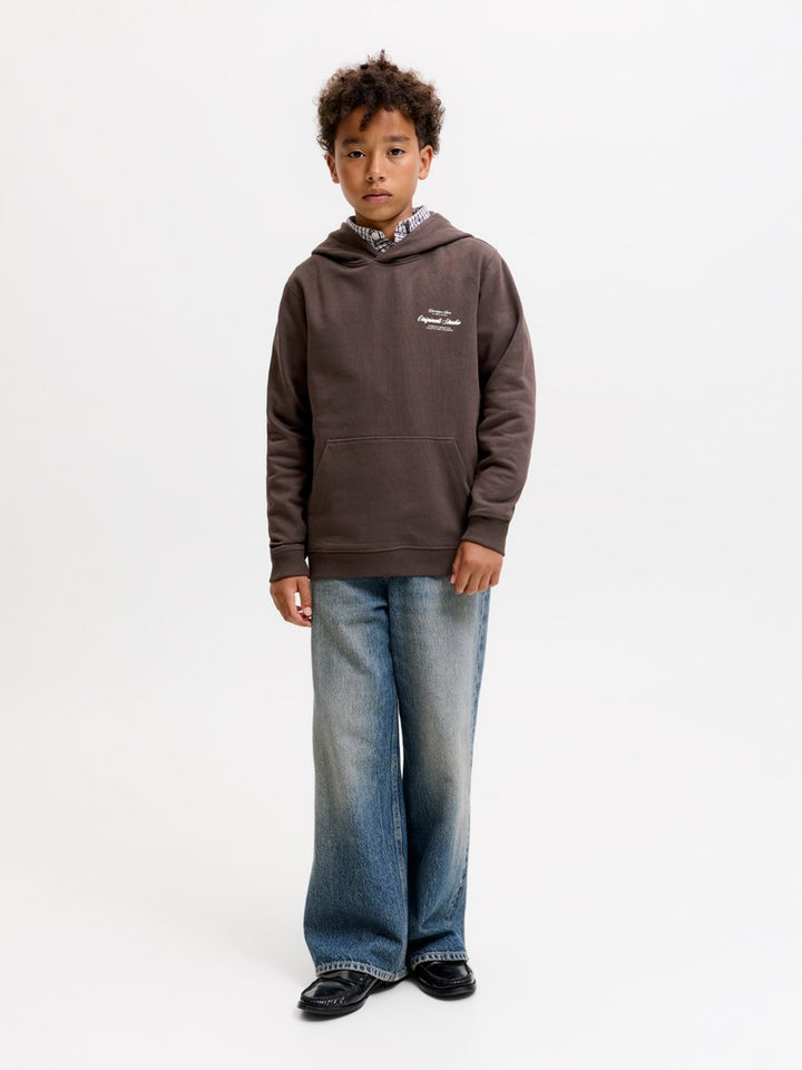 Jornorrebro Typo Back Sweat Hood Sn Jnr - Bruin