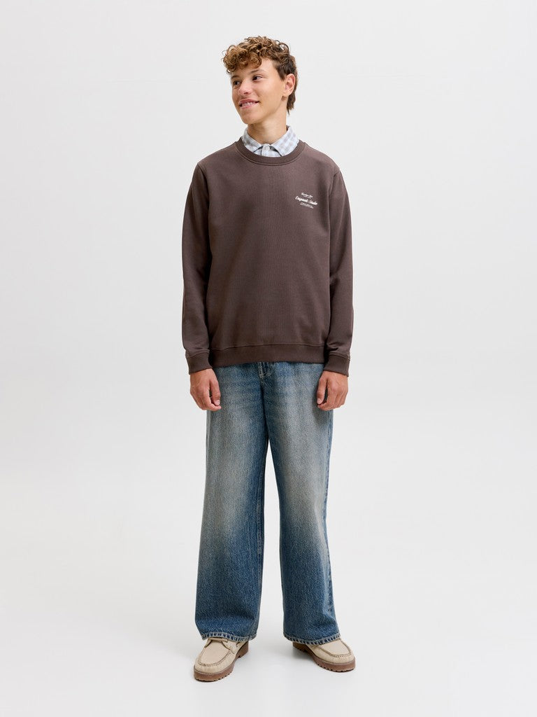 Jornorrebro Typo Back Sweat Cn Jnr - Bruin