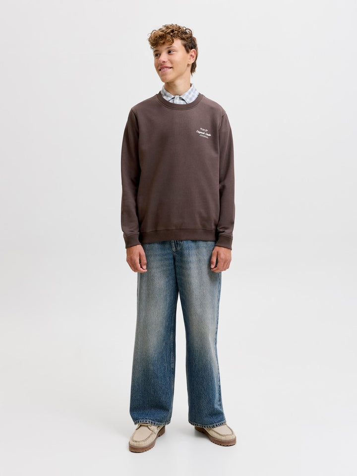 Jornorrebro Typo Back Sweat Cn Jnr - Bruin