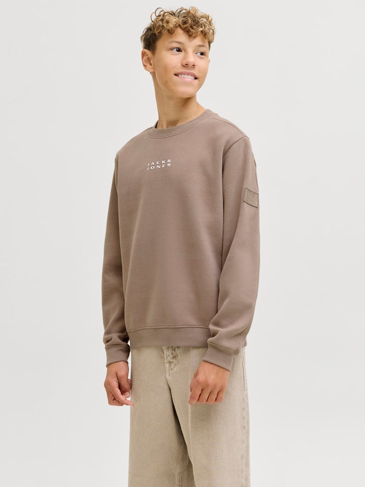 Jcopoint Sweat Badge Crew Neck Bf Jnr - Taupe