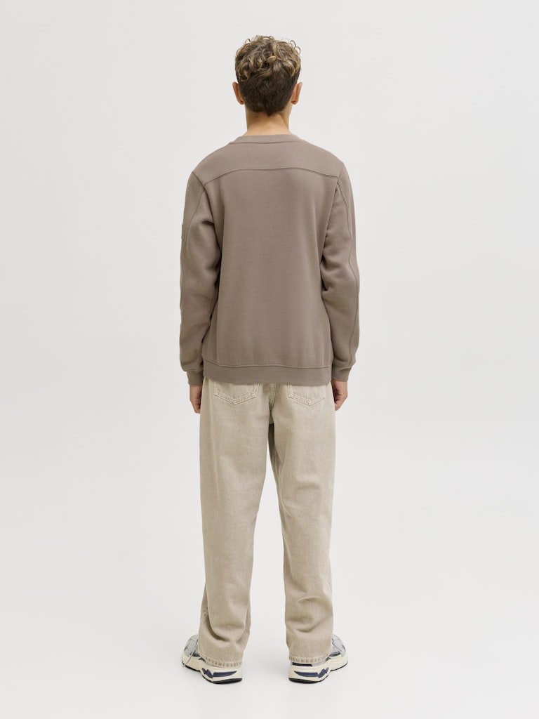 Jcopoint Sweat Badge Crew Neck Bf Jnr - Taupe