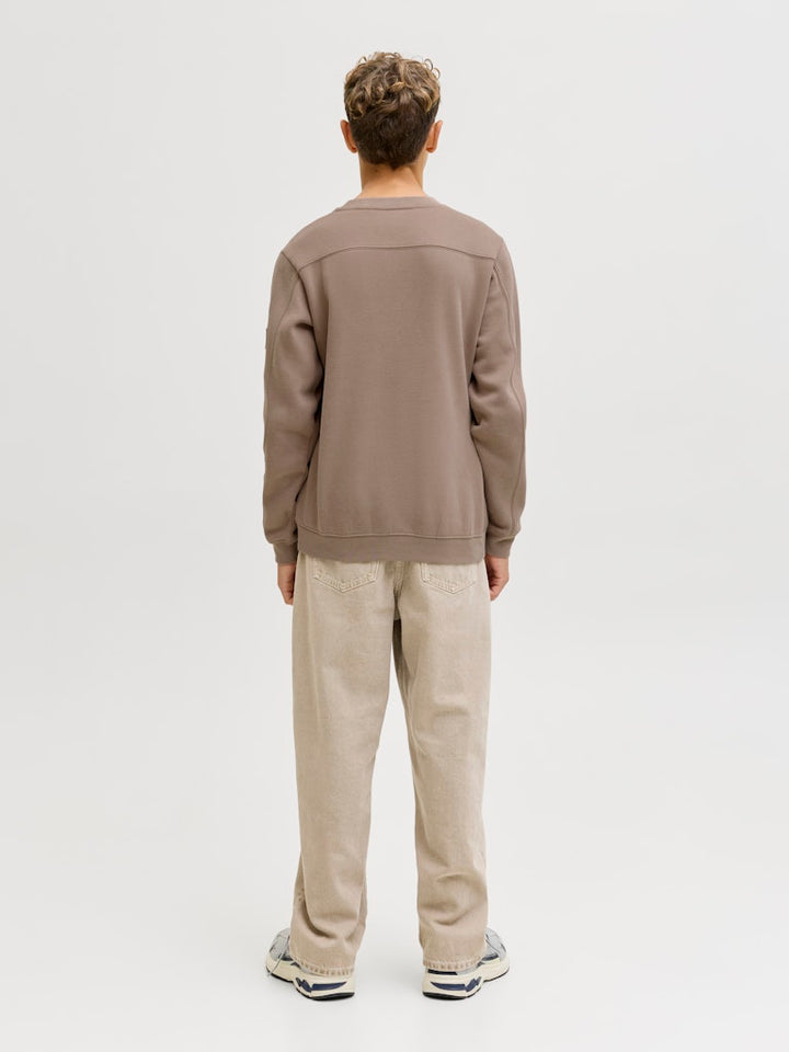 Jcopoint Sweat Badge Crew Neck Bf Jnr - Taupe