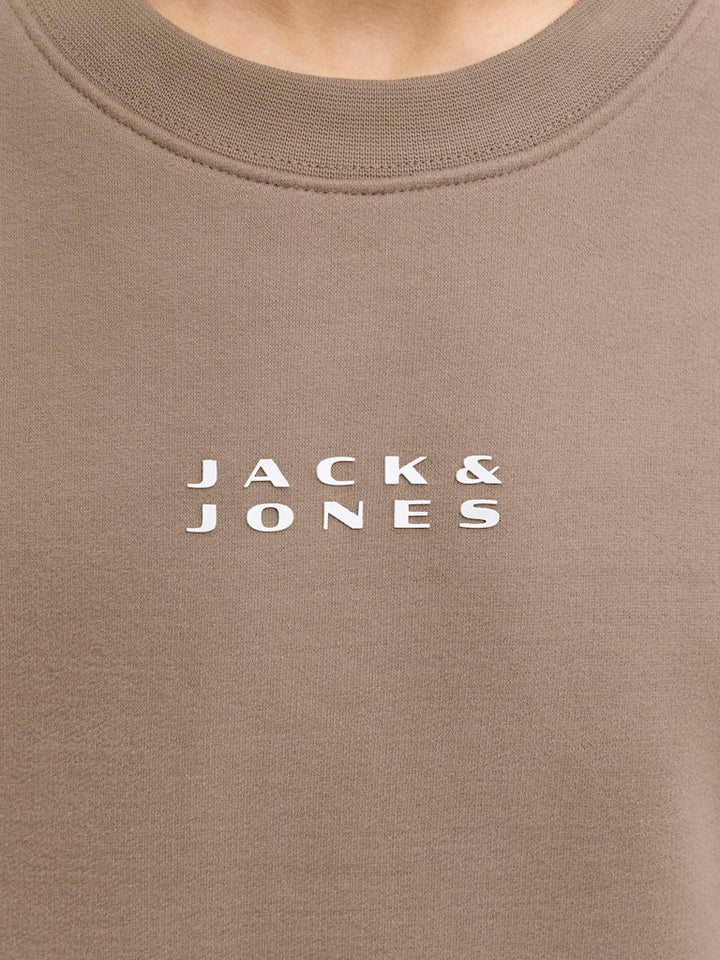 Jcopoint Sweat Badge Crew Neck Bf Jnr - Taupe