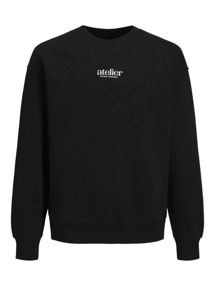 Jorbrooklyn Graphic Sweat Crew Nec Jnr - Zwart