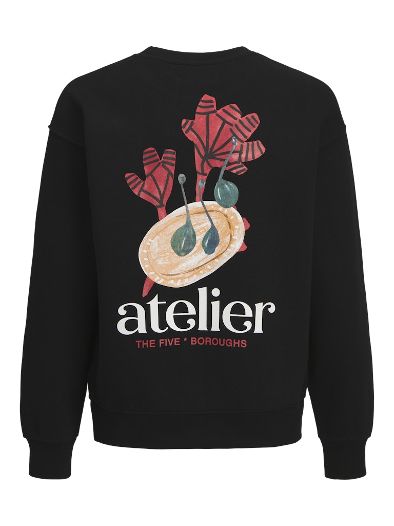 Jorbrooklyn Graphic Sweat Crew Nec Jnr - Zwart