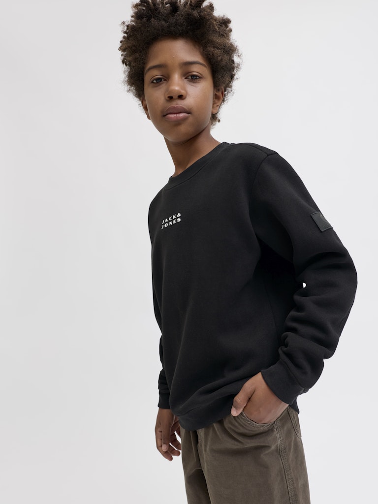 Jcopoint Sweat Badge Crew Neck Bf Jnr - Zwart
