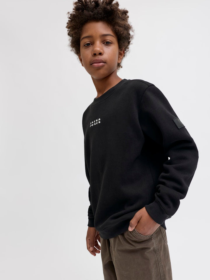 Jcopoint Sweat Badge Crew Neck Bf Jnr - Zwart
