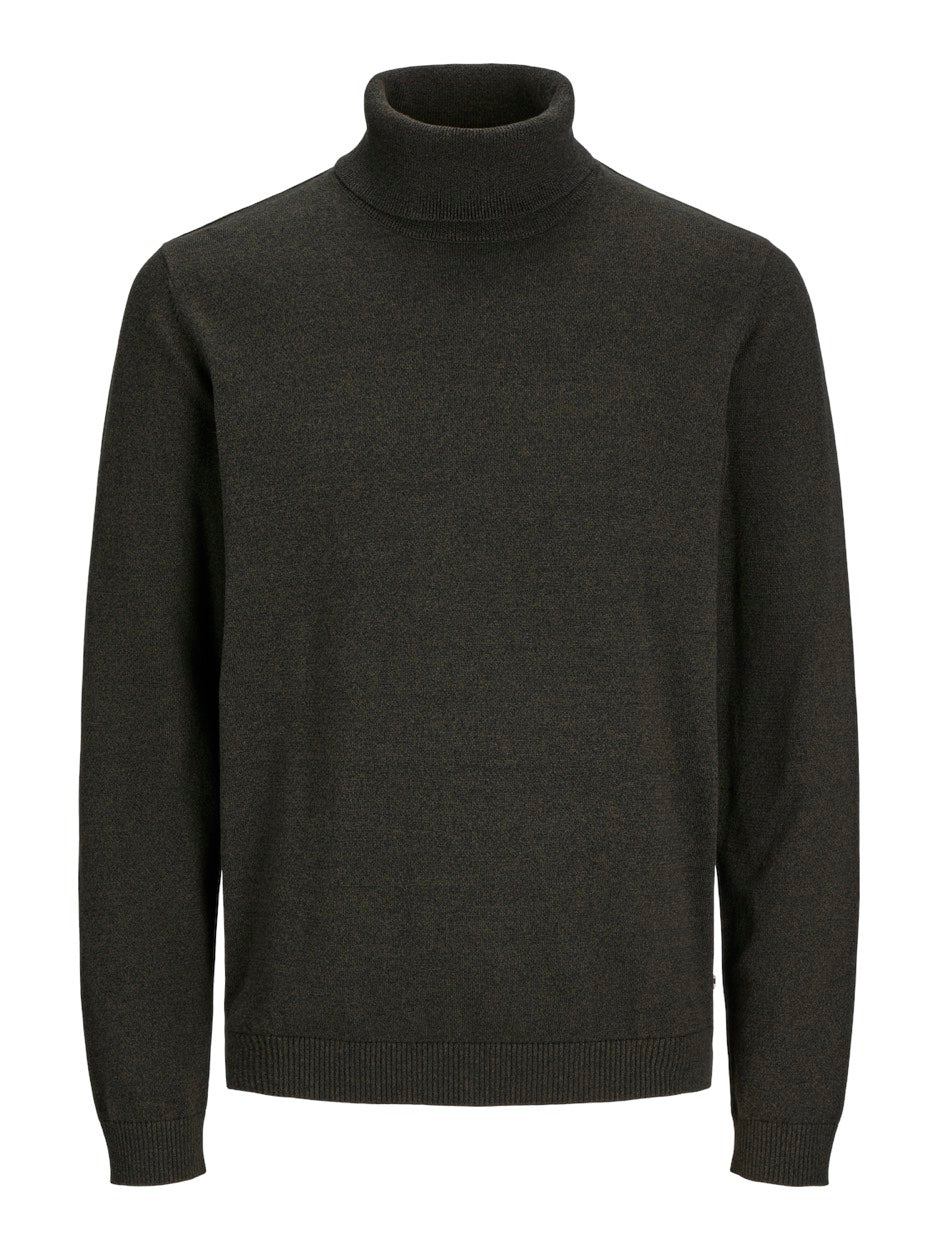 Jjebasic Knit Roll Neck Jnr - Donkergroen