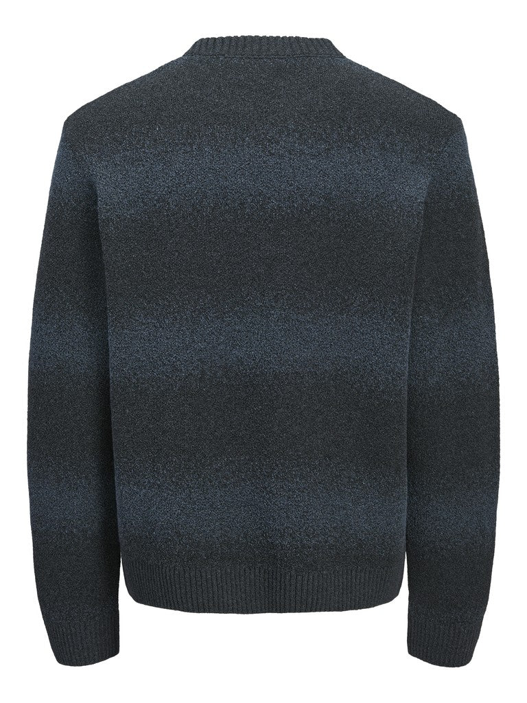 Jornorrebro Catskills Knit Crew Neck Jnr - Blauw Dessin