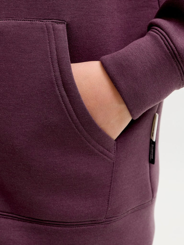 Jcolegacy Sweat Scuba Zip Hood Sn Jnr - Bordeaux