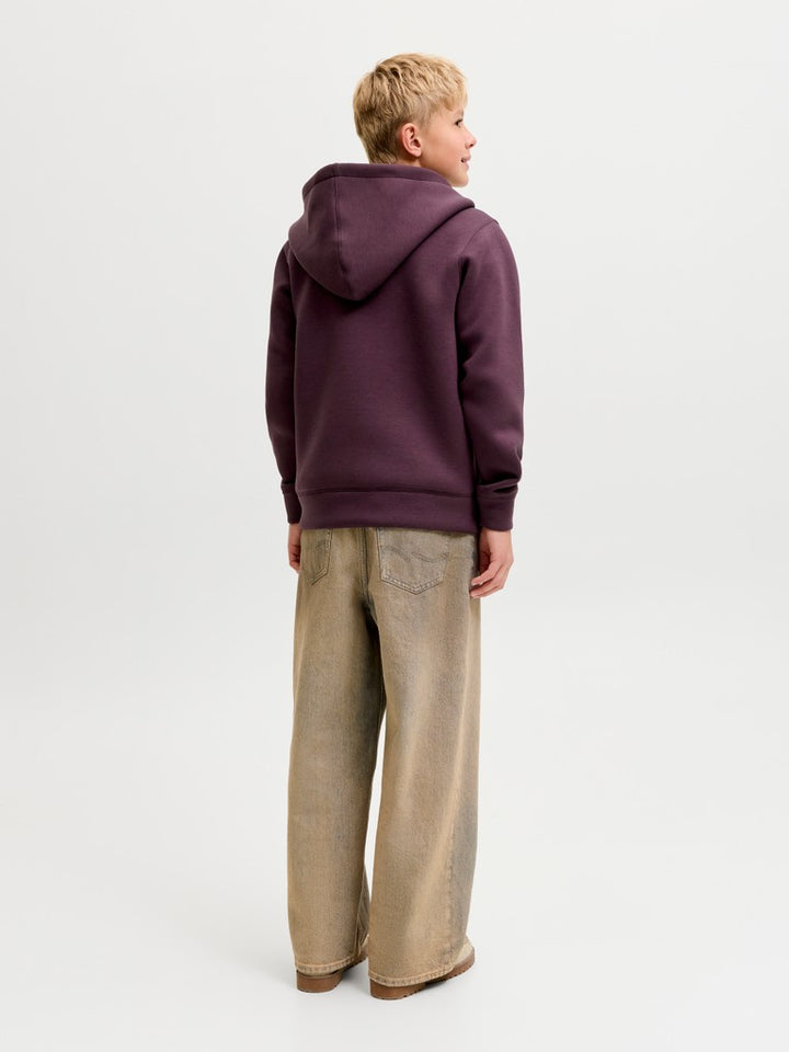 Jcolegacy Sweat Scuba Zip Hood Sn Jnr - Bordeaux