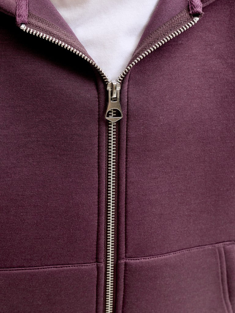 Jcolegacy Sweat Scuba Zip Hood Sn Jnr - Bordeaux