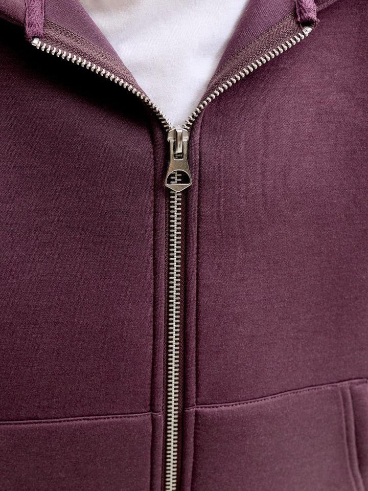 Jcolegacy Sweat Scuba Zip Hood Sn Jnr - Bordeaux