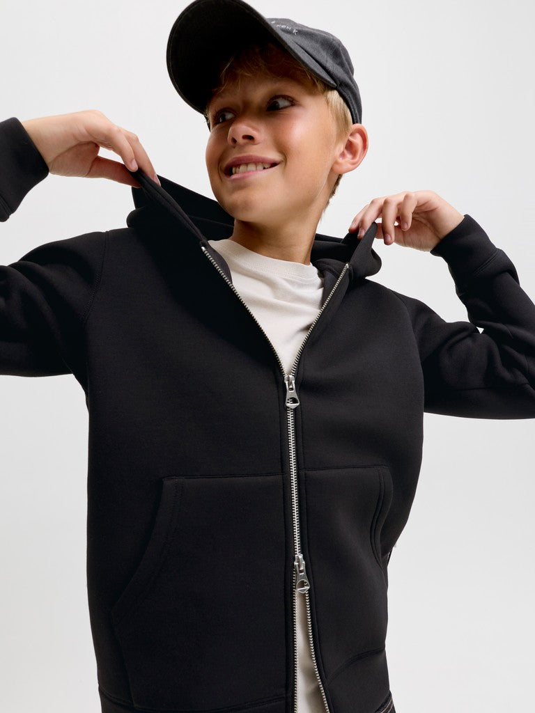 Jcolegacy Sweat Scuba Zip Hood Sn Jnr - Zwart
