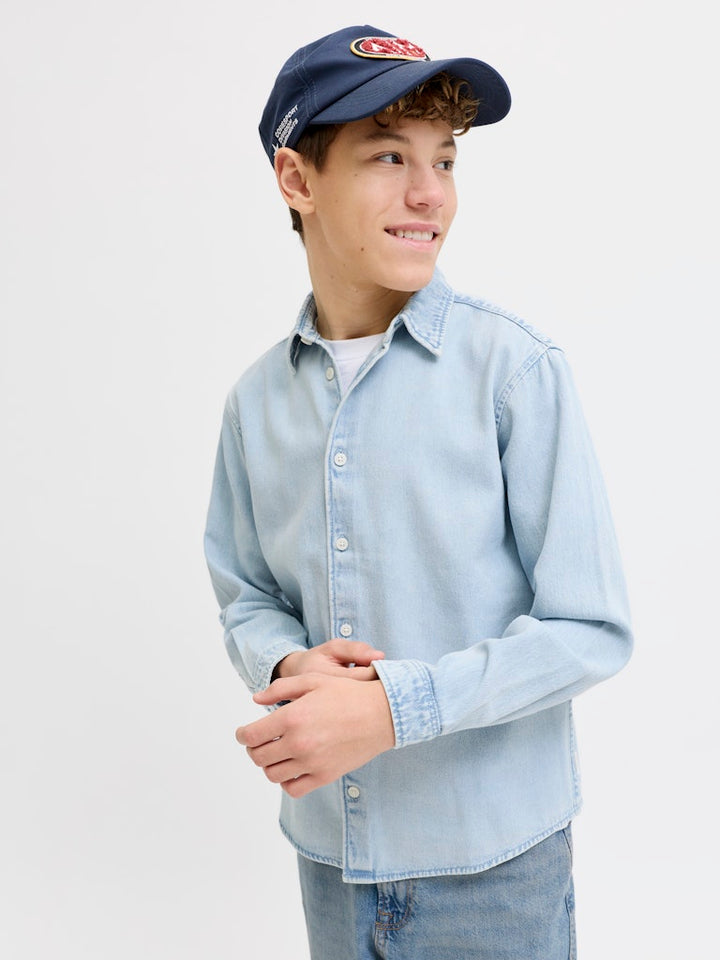 Jornorrebro Denim Shirt Ls Jnr - Blue Denim