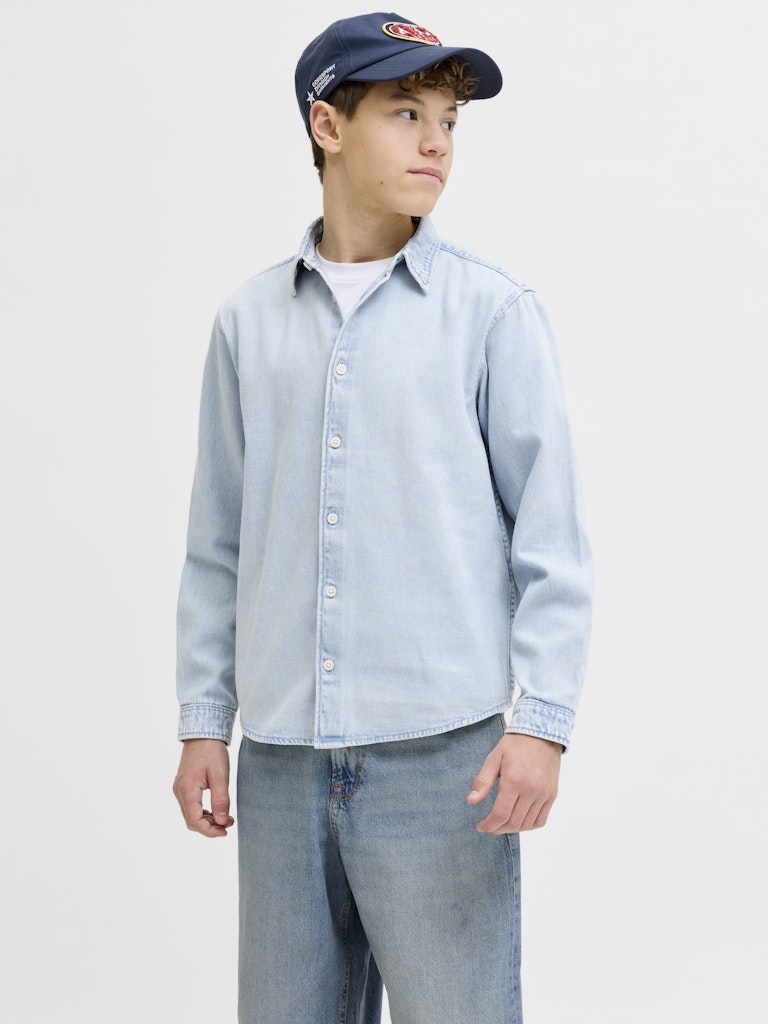 Jornorrebro Denim Shirt Ls Jnr - Blue Denim
