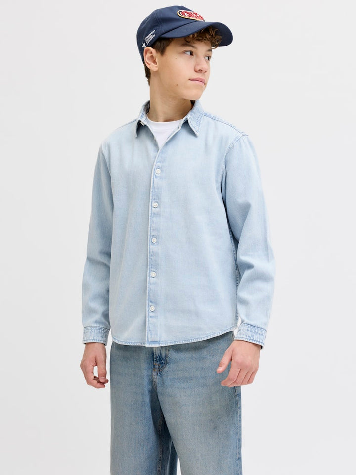 Jornorrebro Denim Shirt Ls Jnr - Blue Denim