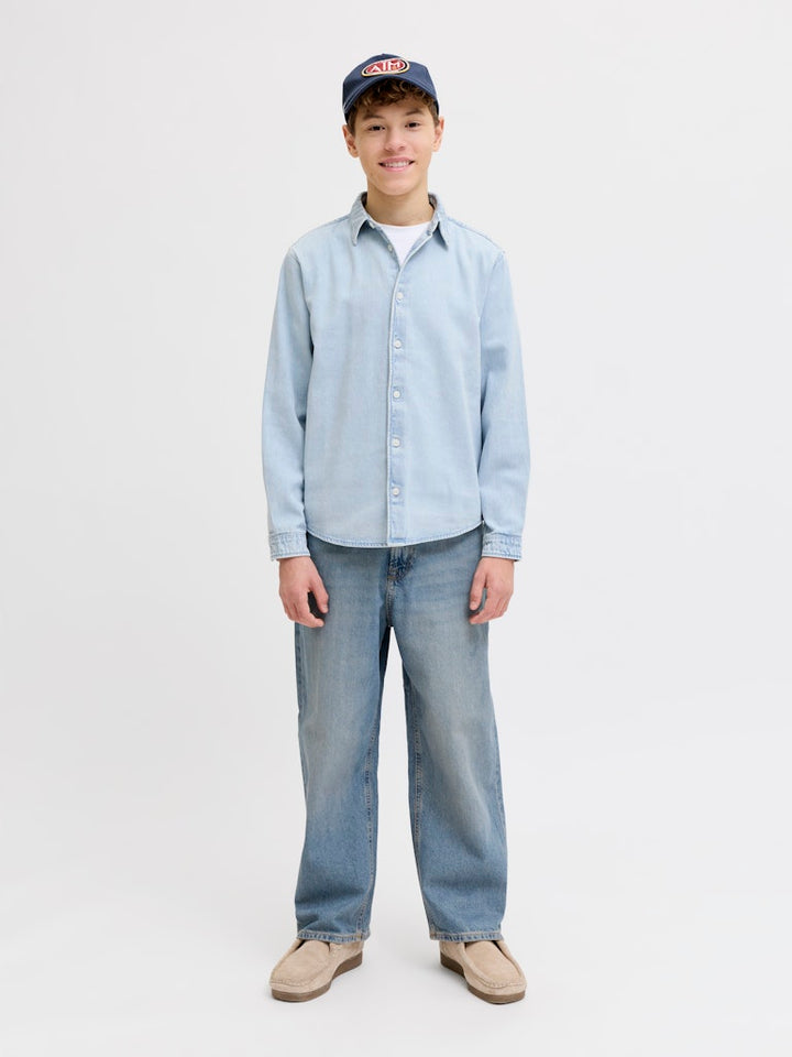 Jornorrebro Denim Shirt Ls Jnr - Blue Denim