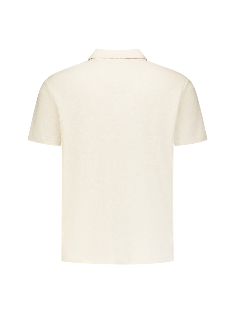 Polo Short Sleeve Zipper - Beige