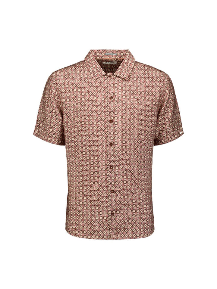 Shirt Short Sleeve Allover Printed - Steenrood