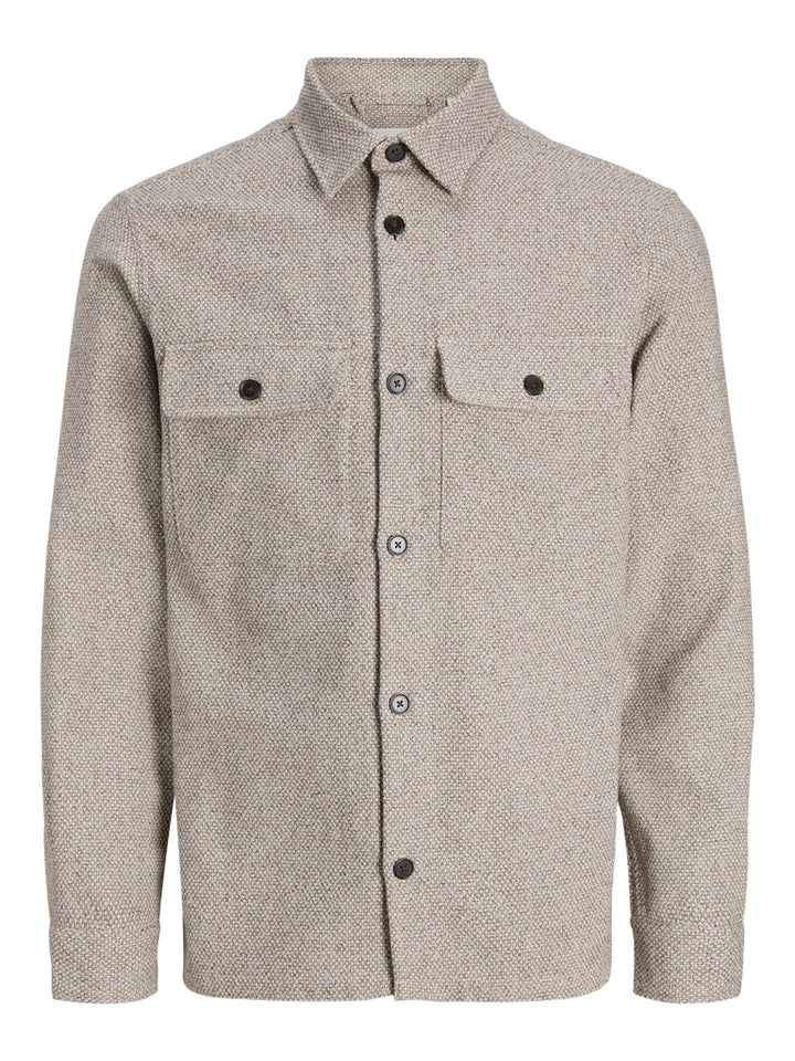 Jprrayle Melange Solid L/s Overshi Jnr - Bruin Dessin