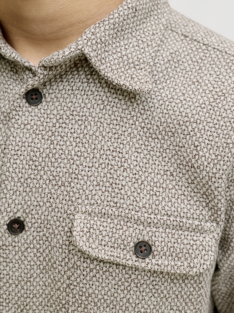 Jprrayle Melange Solid L/s Overshi Jnr - Bruin Dessin