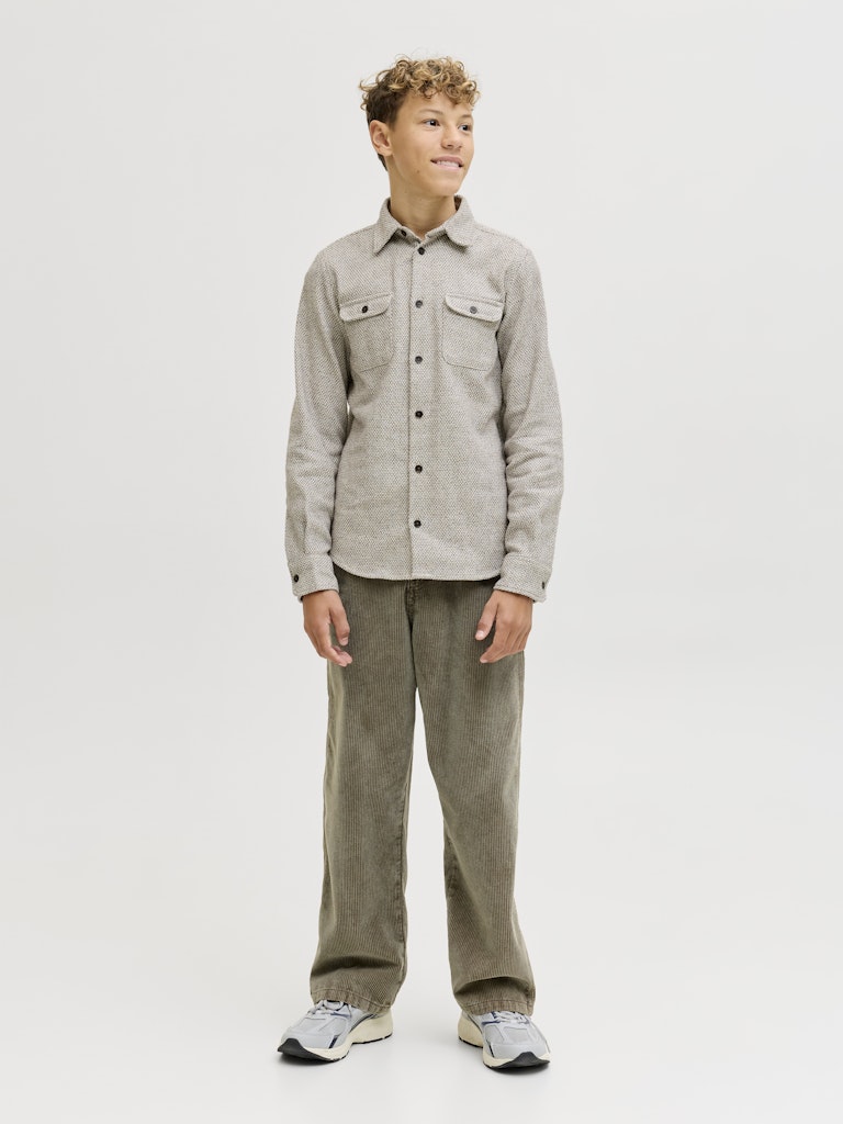 Jprrayle Melange Solid L/s Overshi Jnr - Bruin Dessin
