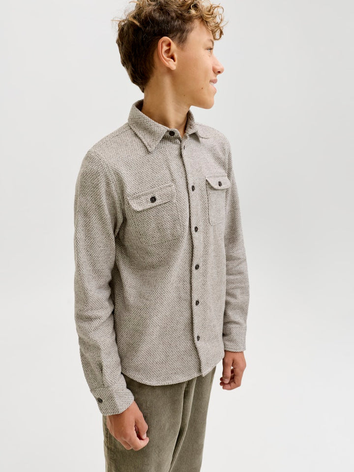 Jprrayle Melange Solid L/s Overshi Jnr - Bruin Dessin