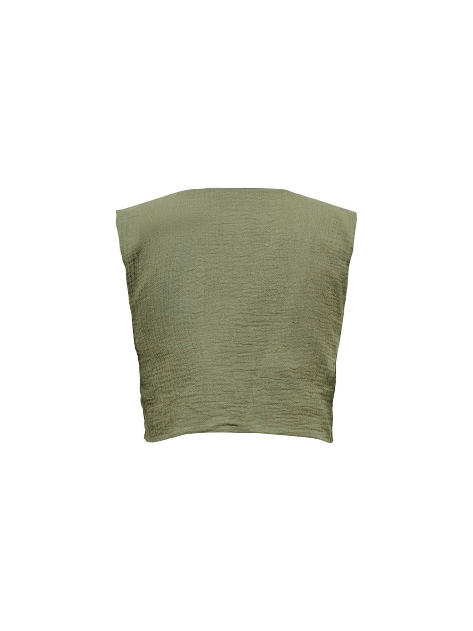 Only gilet dames Thyra groen dessin