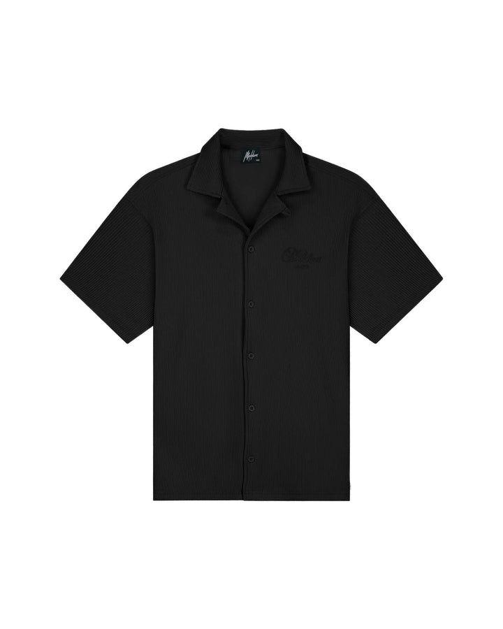 Rib Shirt - Zwart