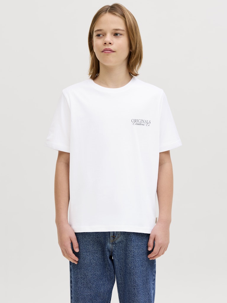 Jorcatskills Cut Out Tee Crew Neck Jnr - Wit