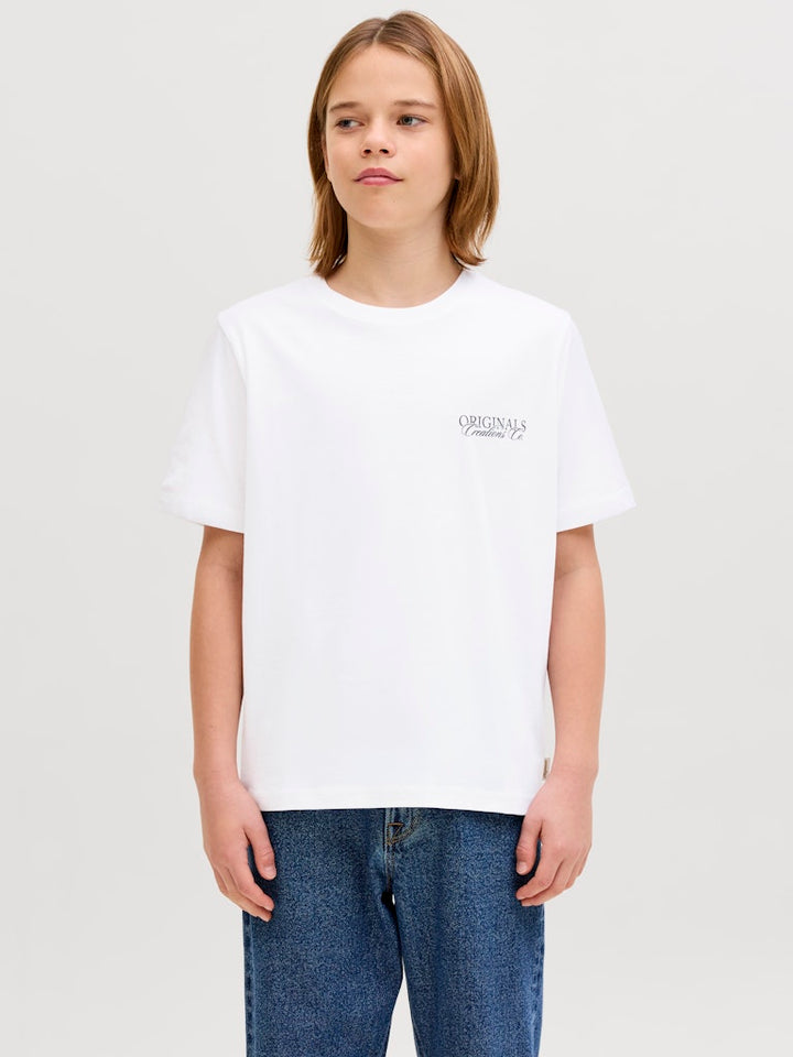 Jorcatskills Cut Out Tee Crew Neck Jnr - Wit