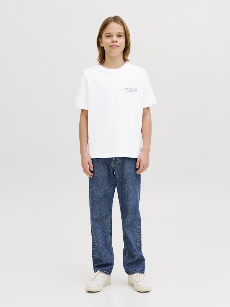 Jorcatskills Cut Out Tee Crew Neck Jnr - Wit