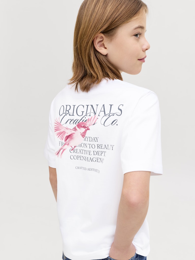 Jorcatskills Cut Out Tee Crew Neck Jnr - Wit