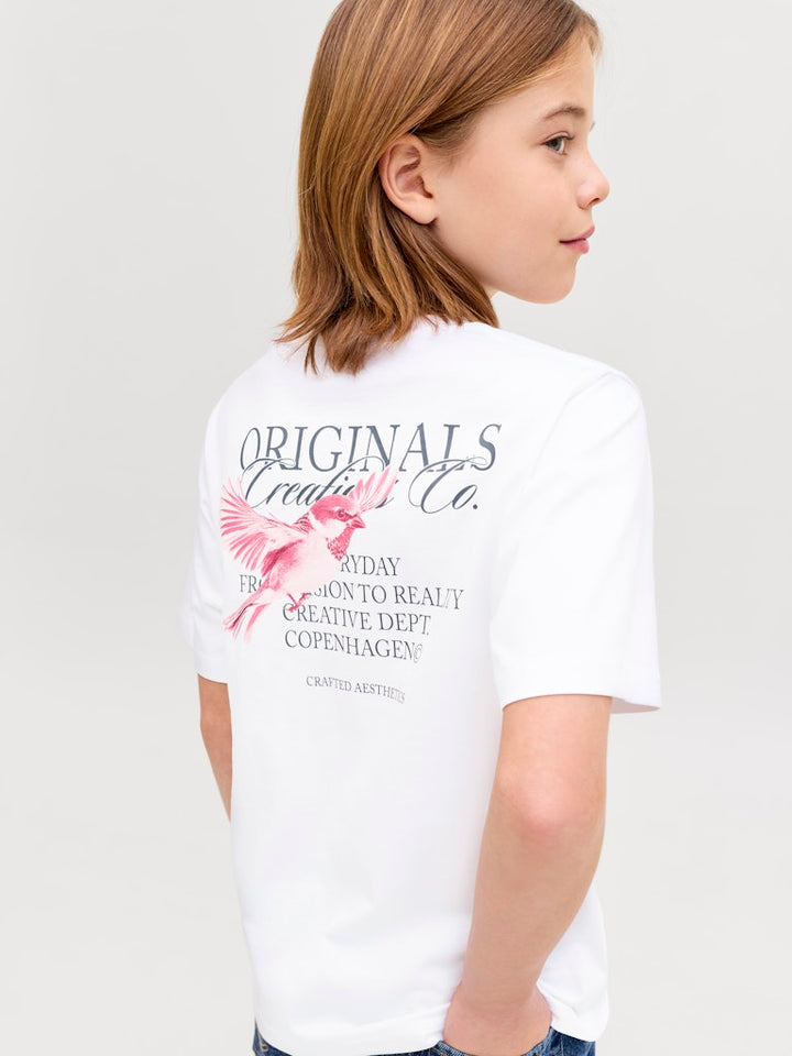 Jorcatskills Cut Out Tee Crew Neck Jnr - Wit