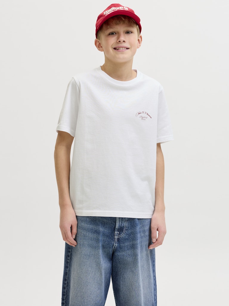 Jormontauk Photo Back Tee Ss Cn Jnr - Wit