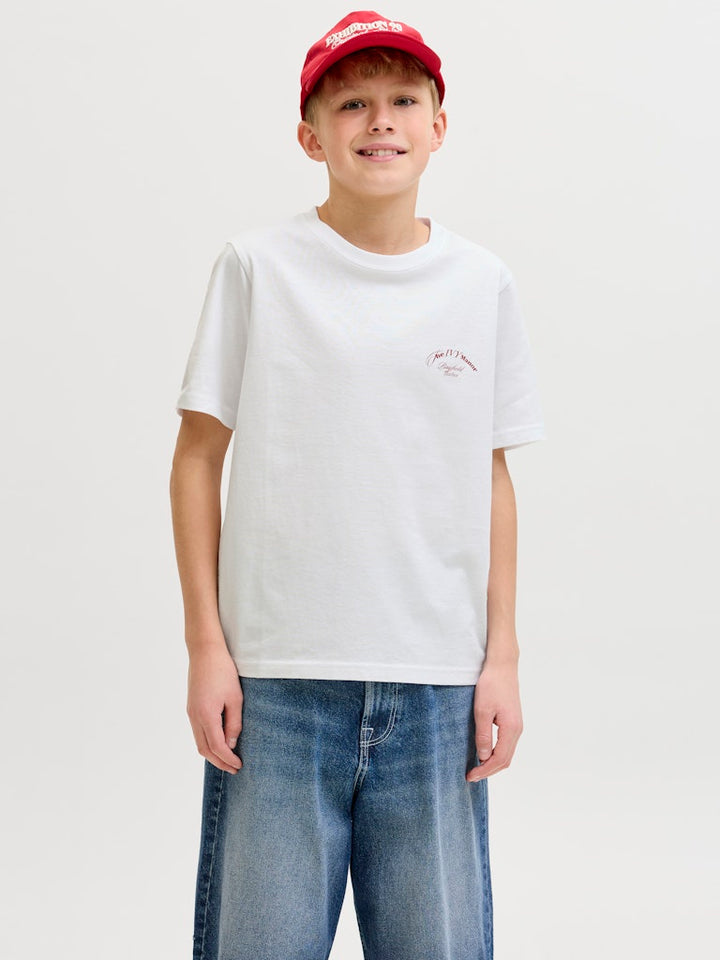 Jormontauk Photo Back Tee Ss Cn Jnr - Wit