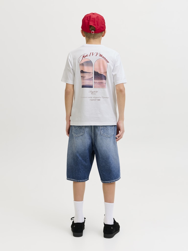 Jormontauk Photo Back Tee Ss Cn Jnr - Wit