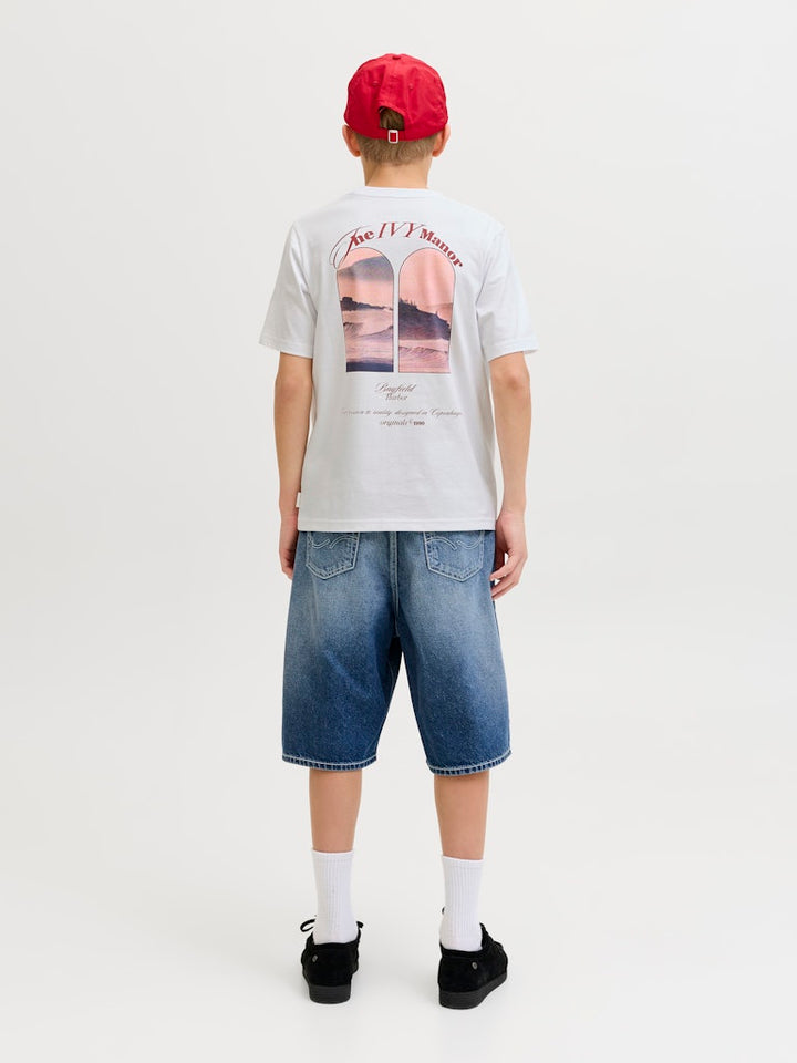 Jormontauk Photo Back Tee Ss Cn Jnr - Wit