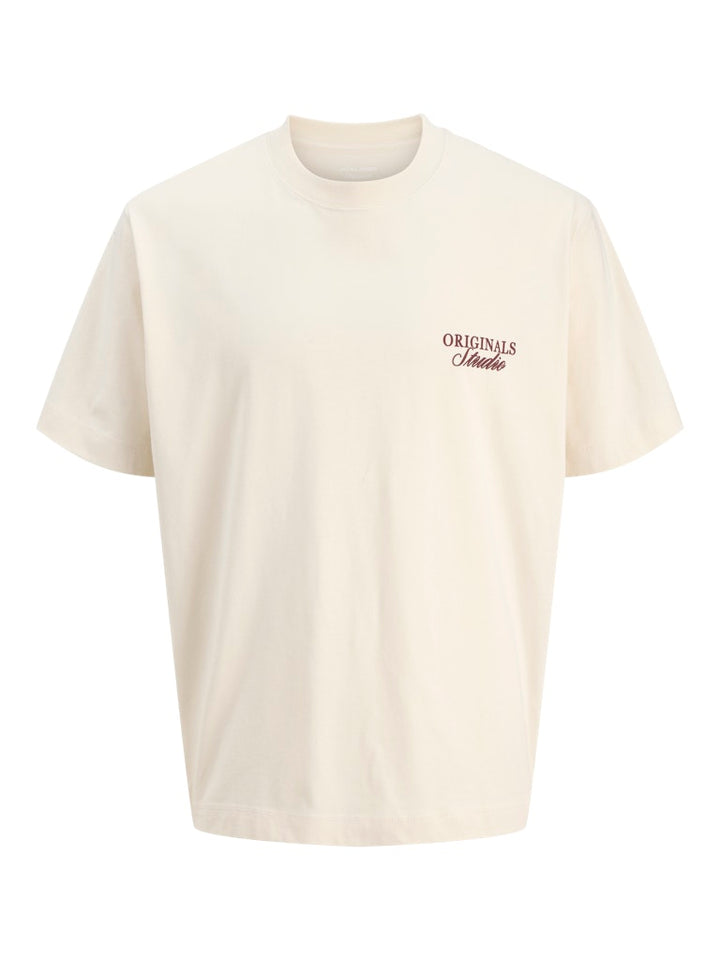 Jornorrebro Typo Tee Ss Crew Neck Sn Jnr - Ecru