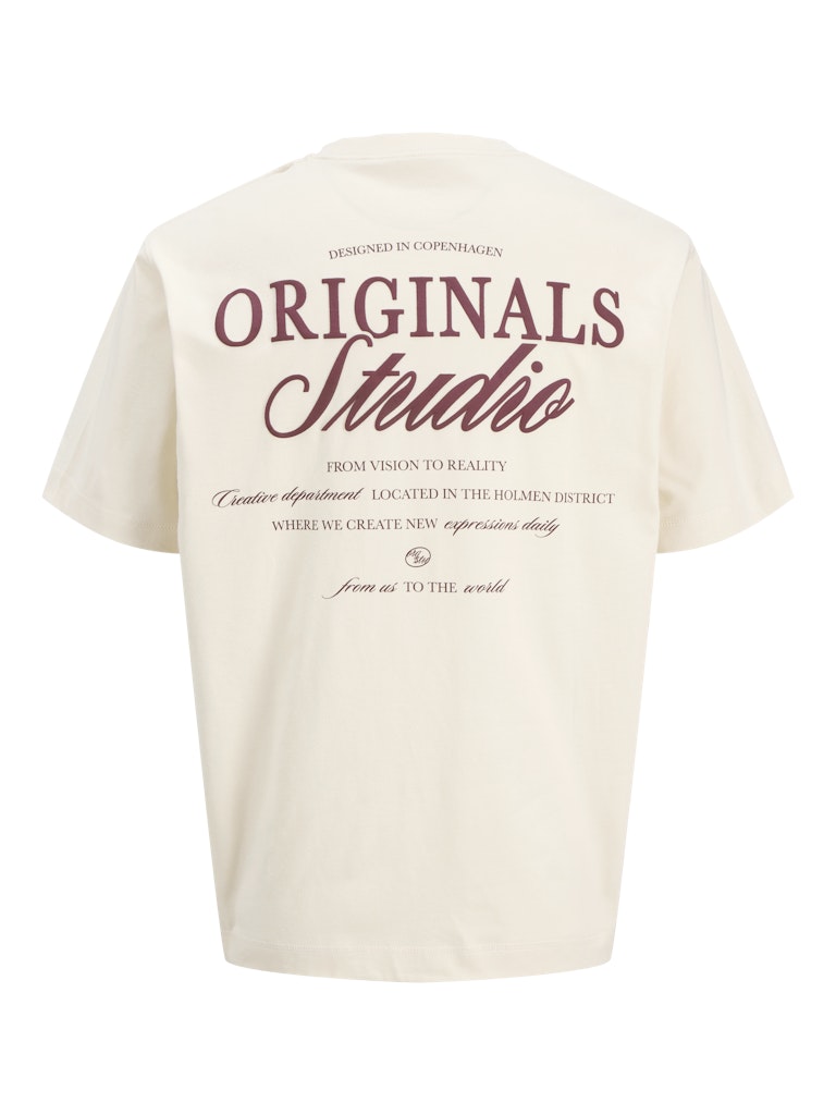 Jornorrebro Typo Tee Ss Crew Neck Sn Jnr - Ecru