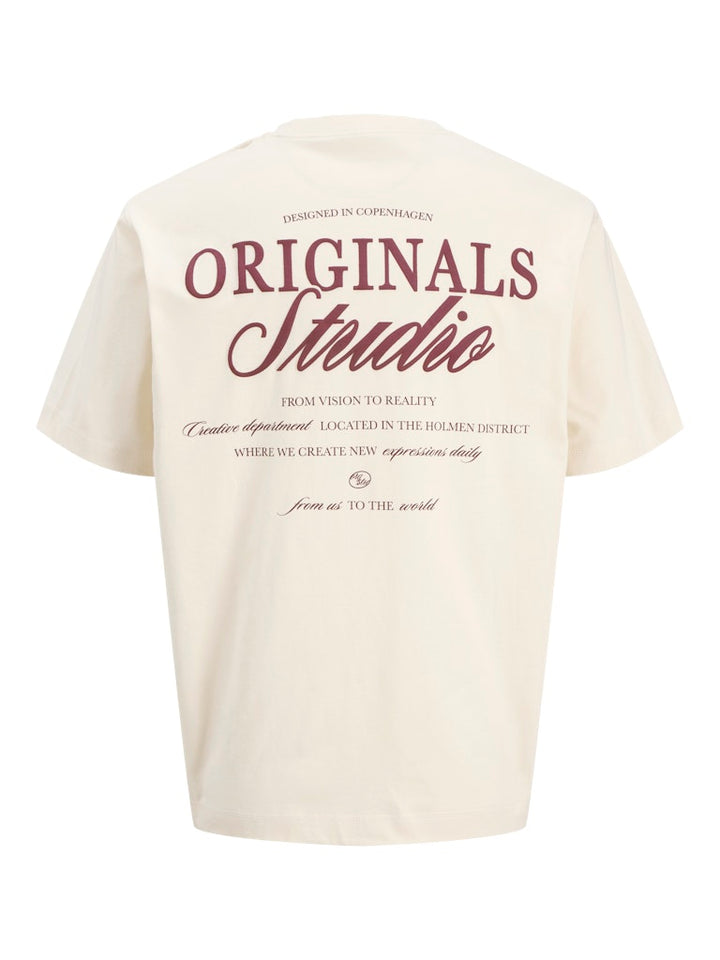 Jornorrebro Typo Tee Ss Crew Neck Sn Jnr - Ecru
