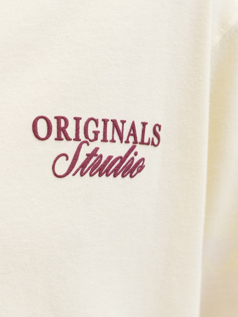 Jornorrebro Typo Tee Ss Crew Neck Sn Jnr - Ecru