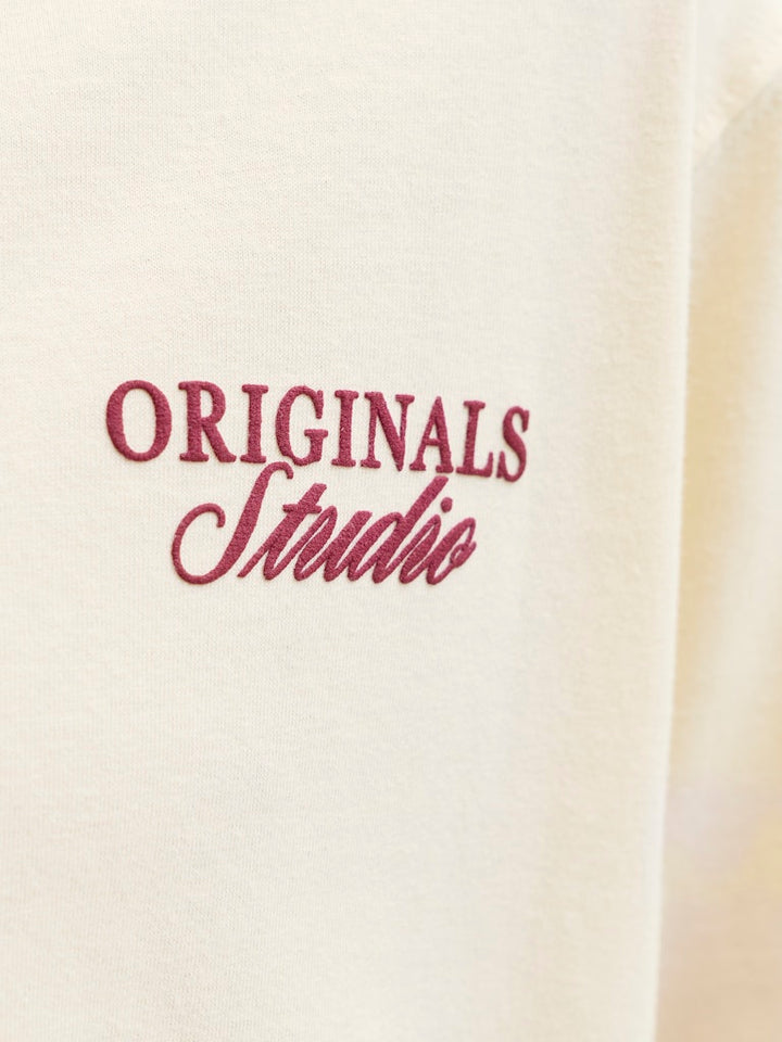 Jornorrebro Typo Tee Ss Crew Neck Sn Jnr - Ecru
