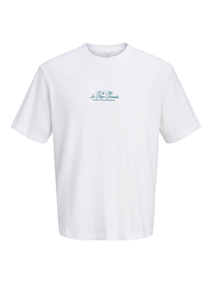 Jorcassis Photo Back Tee Ss Cn Jnr - Wit Dessin