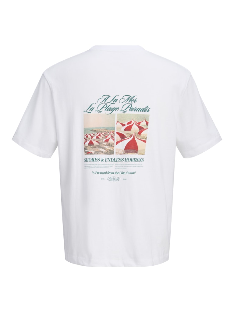 Jorcassis Photo Back Tee Ss Cn Jnr - Wit Dessin